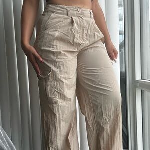 Beige cargo type pants